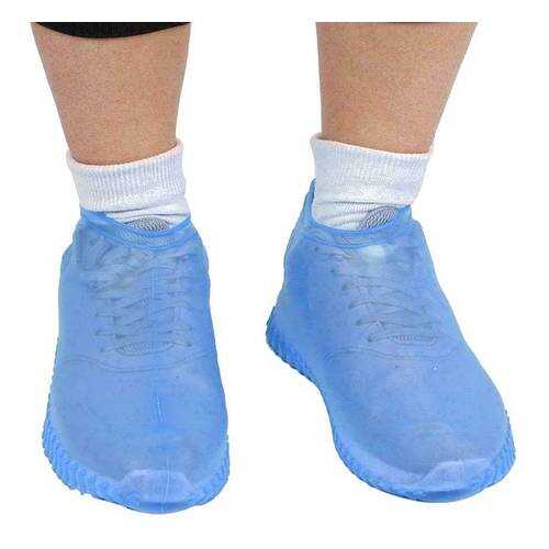 Силиконовые водонепроницаемые чехлы бахилы Baziator для обуви синие L в Belwest