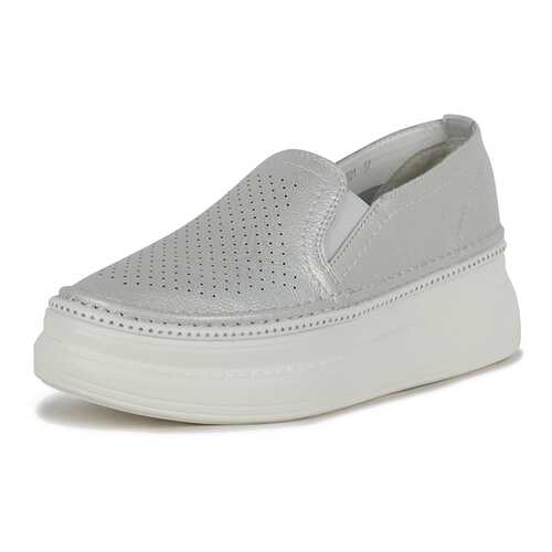 Слипоны женские Alessio Nesca K0611LC-2B серебристые 37 RU в Belwest
